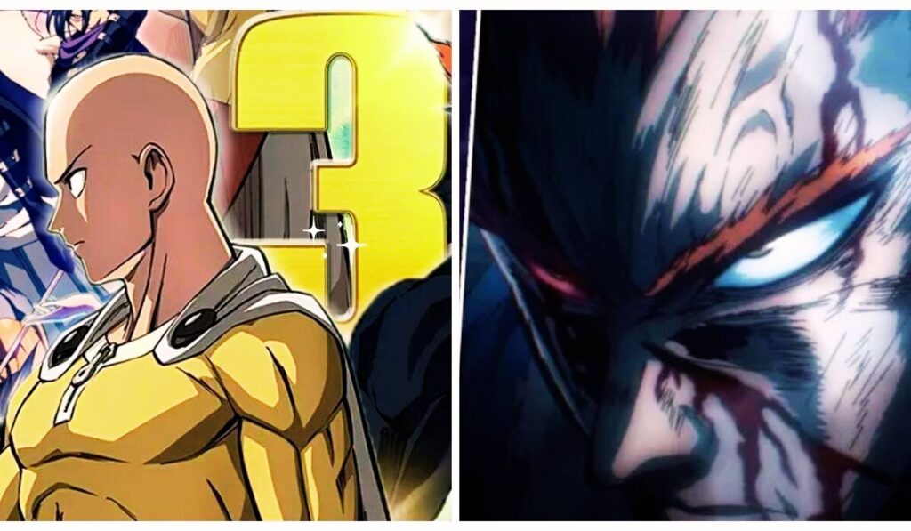 One Punch Man character Saitama awaits season 3 return.