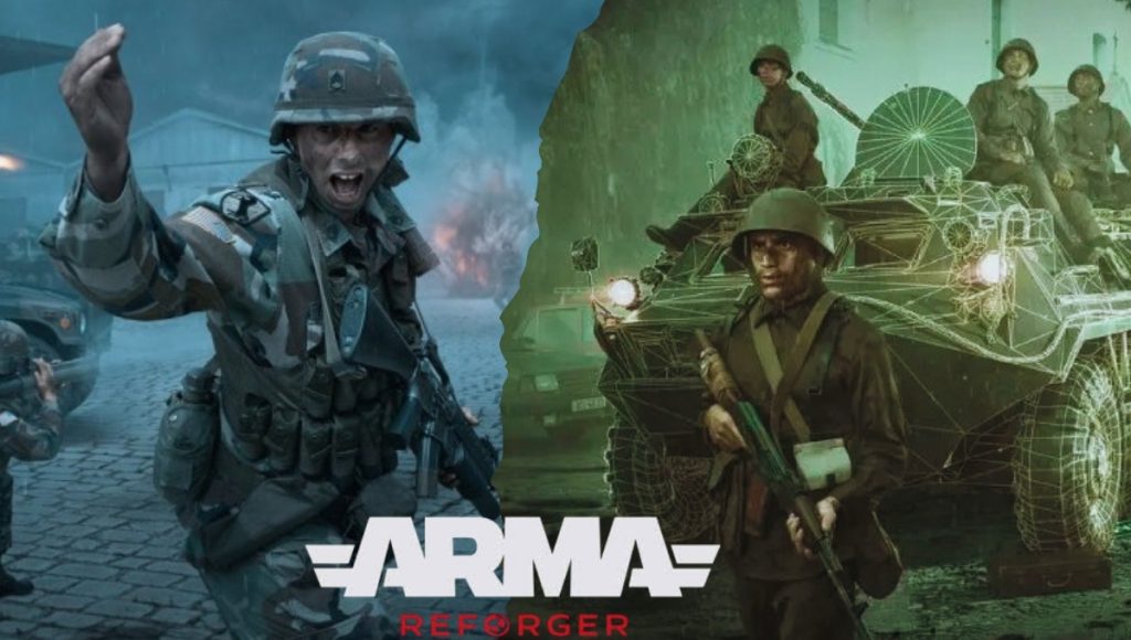A tactical military simulator game, Arma Reforger, on an Xbox Series X/S console.