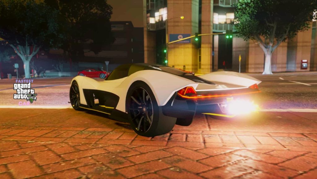 A side-by-side image comparison of the Bravado Banshee GTS and the Grotti Itali GTO, two of the fastest and best cars for racing in GTA 5 on the PS4.