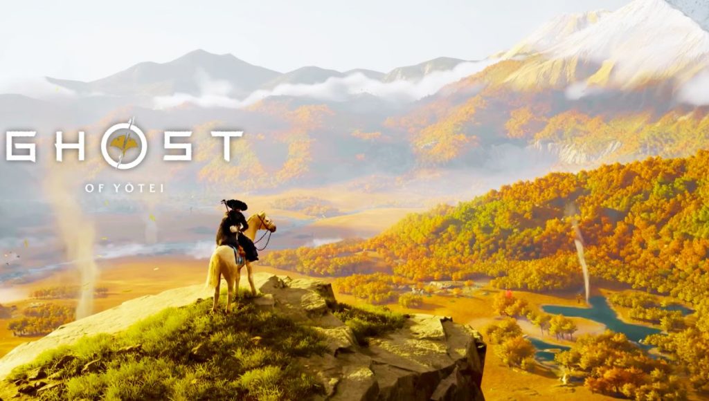 Atsu, the protagonist of Ghost of Yotei, is on a snowy, mountainous terrain and holds a ranged weapon. In the background, there's a snowy mountain, and the sky is overcast. The focus keyword, "Ghost of Yotei Ranged Weapons Kingsgame009," is included.