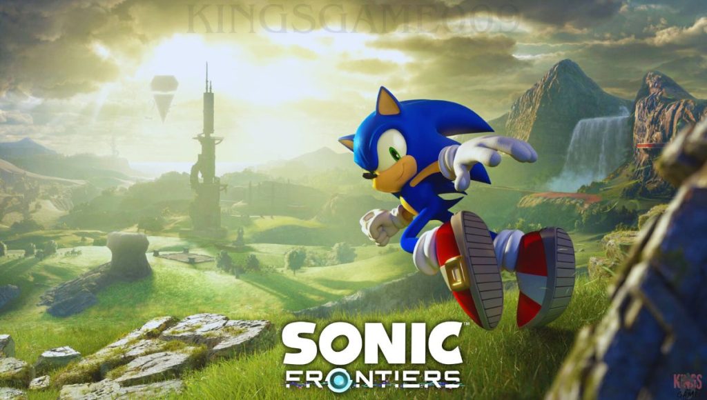 Sonic Frontiers open-zone gameplay showing the Blue Blur at high speed in vast maps designed to let you run faster.