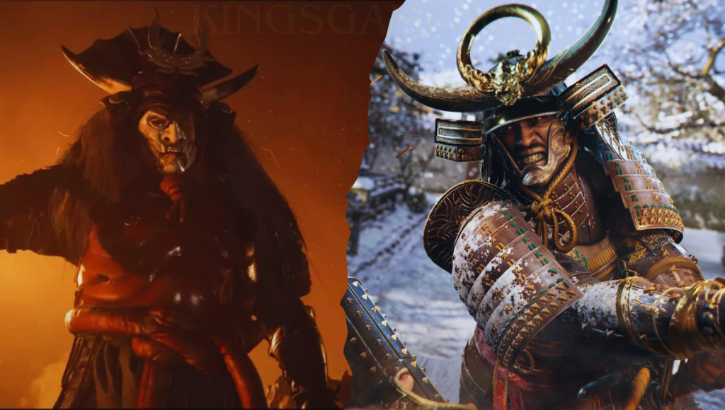 Side-by-side comparison of Ghost of Yōtei and Assassin's Creed Shadows, detailing the PS5 RPG supremacy analyzed by Kingsgame009.