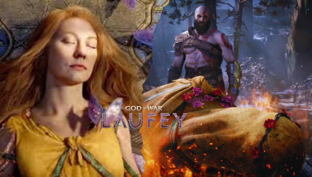 God of War Laufey, also known as Faye, awakening in the Everywhen after her funeral as gods from different mythologies gather around her.