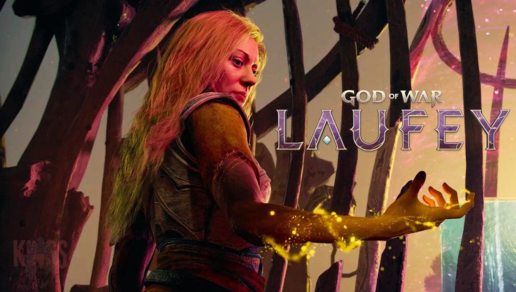 God of War Laufey featuring Faye as a powerful Jötunn warrior in Norse mythology, connected to Kratos, Atreus and the untold story of Laufey the Just.