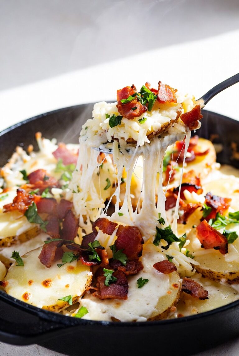 Cheesy Potatoes Recipe: Creamy Garlic Skillet Bites