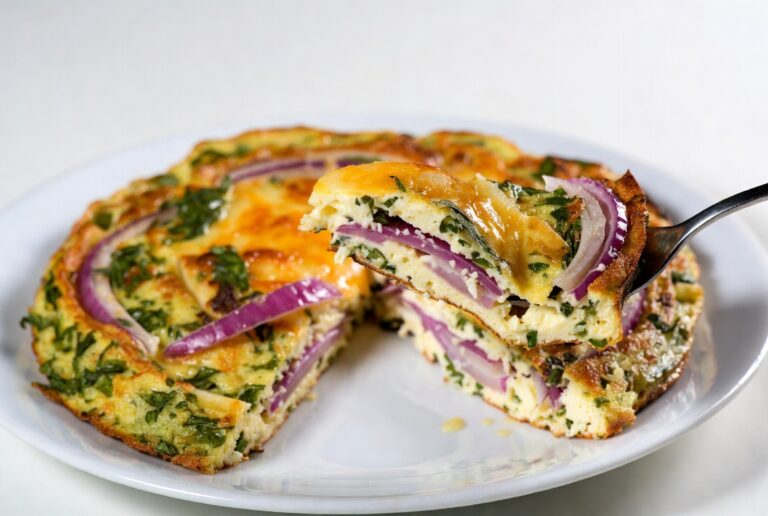 Onion Cheese Frittata Recipe: Golden One-Pan Breakfast