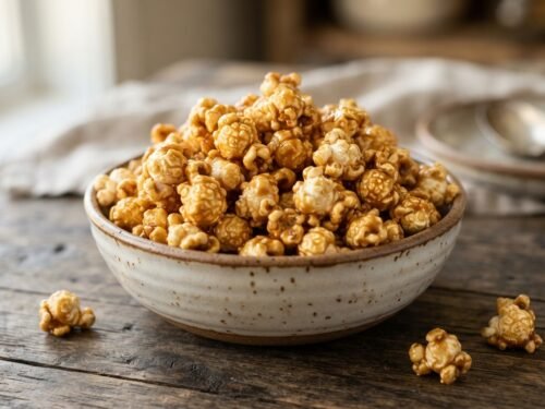 Easy Homemade Caramel Popcorn Recipe for Movie Nights Caramel_popcorn_on_wooden_table_202608231420