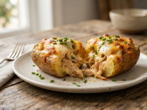 Cheesy Chicken Stuffed Potato Boats Easy Recipe Cheesy_chicken_stuffed_potato_boat_202608150236
