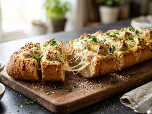 Chicken Alfredo Garlic Bread Recipe Cheesy and Creamy Chicken_Alfredo_Garlic_Bread_202608060922
