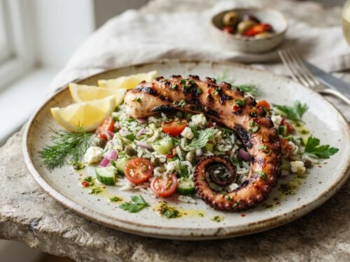 Grilled Octopus with Garlic and Rice Salad Grilled_octopus_with_herb_rice_202608051429
