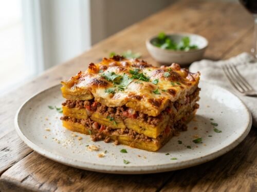 Cheesy Plantain and Meat Lasagna with Ground Beef Plantain_meat_lasagna_baking_202608201353