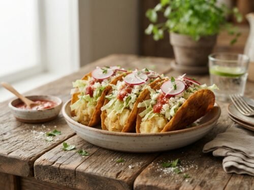Traditional Potato Tacos Cooked Over Wood Fire Potato_tacos_on_wooden_table_202608031324