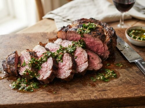 Easy Roast with Homemade Green Sauce Recipe Sliced_roasted_beef_with_chimich…_202608231241