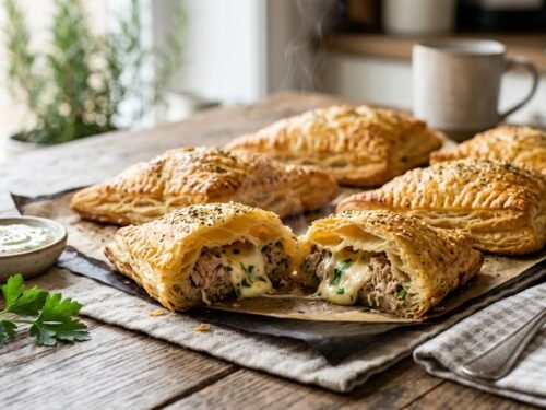 Easy Cheesy Puff Pastry Tuna Turnovers Recipe Tuna_turnovers_on_wooden_table_202608171448